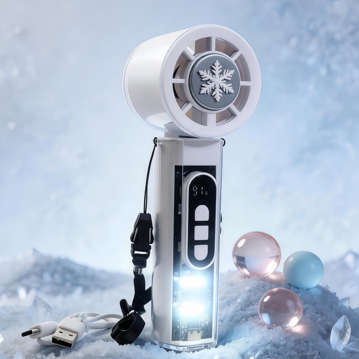 Women's portable mini handheld fan with digital control Kalsten