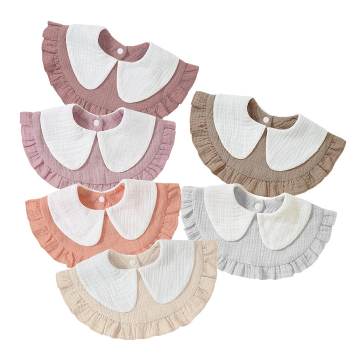 Ruffled Muslin Baby Bib kalsten
