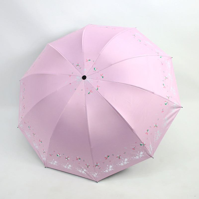 Women's Foldable Umbrella with Floral Patterns Kalsten