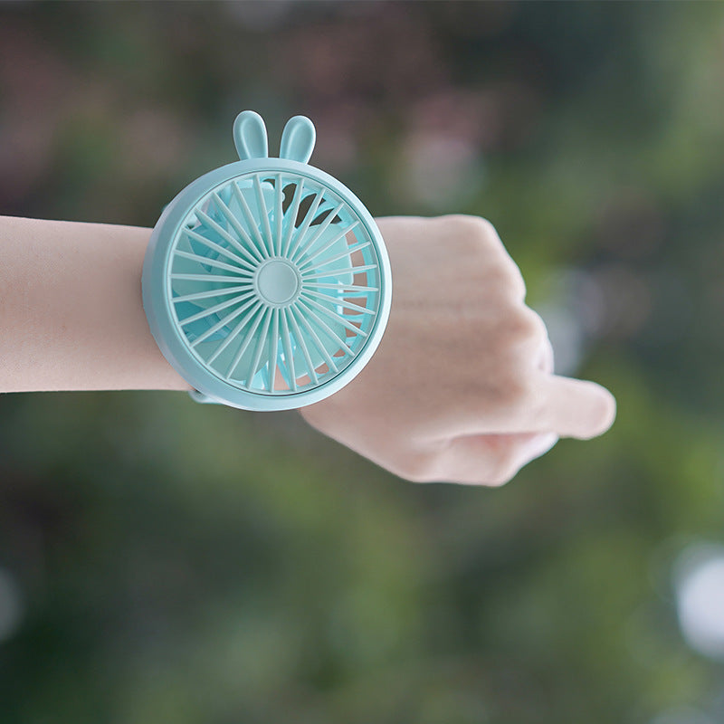 Unisex Portable Hand Fan with Integrated Wristband and Flexible Tilt Kalsten