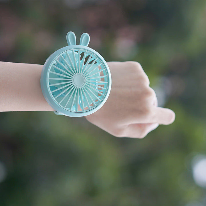 Unisex Portable Hand Fan with Integrated Wristband and Flexible Tilt Kalsten