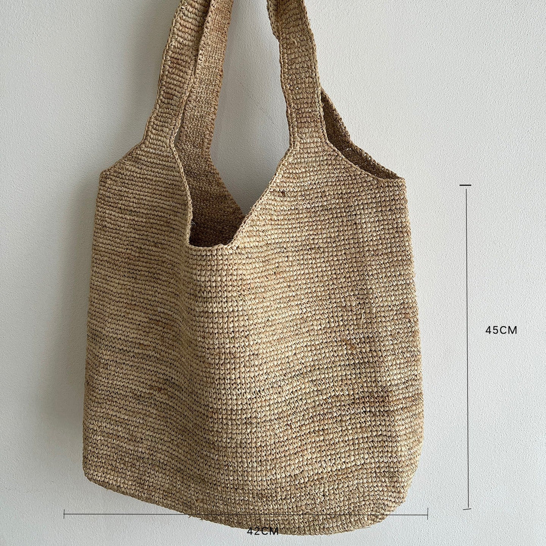 Handcrafted knitted bag with floral design Kalsten