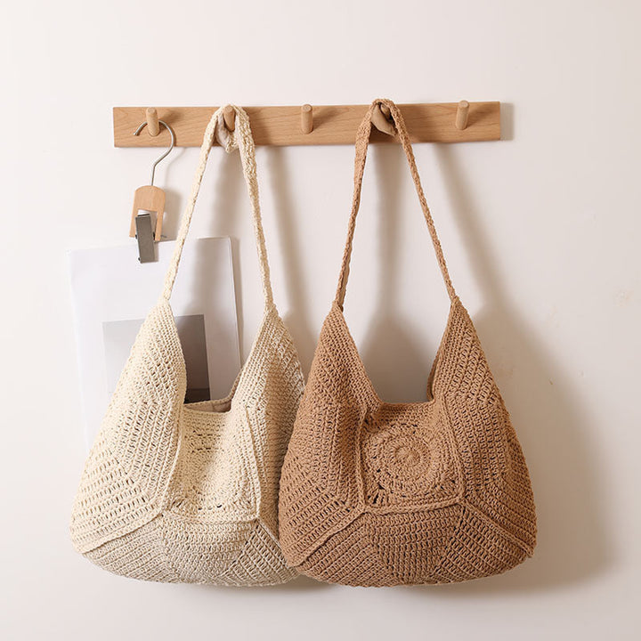 Hand-knotted Tote Bag in Modern Macramé Style Kalsten