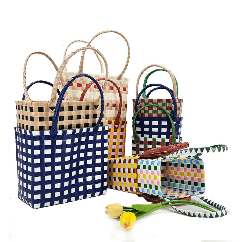 Braided handbag with sturdy handles Kalsten