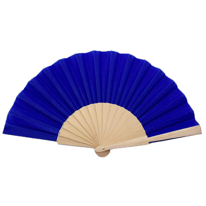 Ladies elegant hand fan made of lightweight fabric with artistic pleat pattern Kalsten