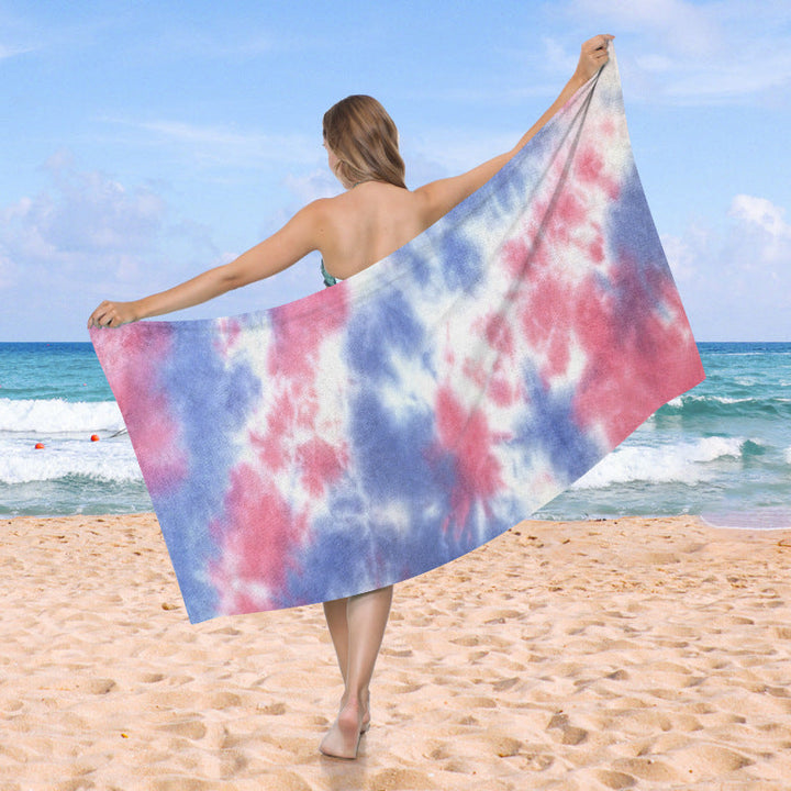 generously cut beach towel with TIE-DYE pattern Kalsten