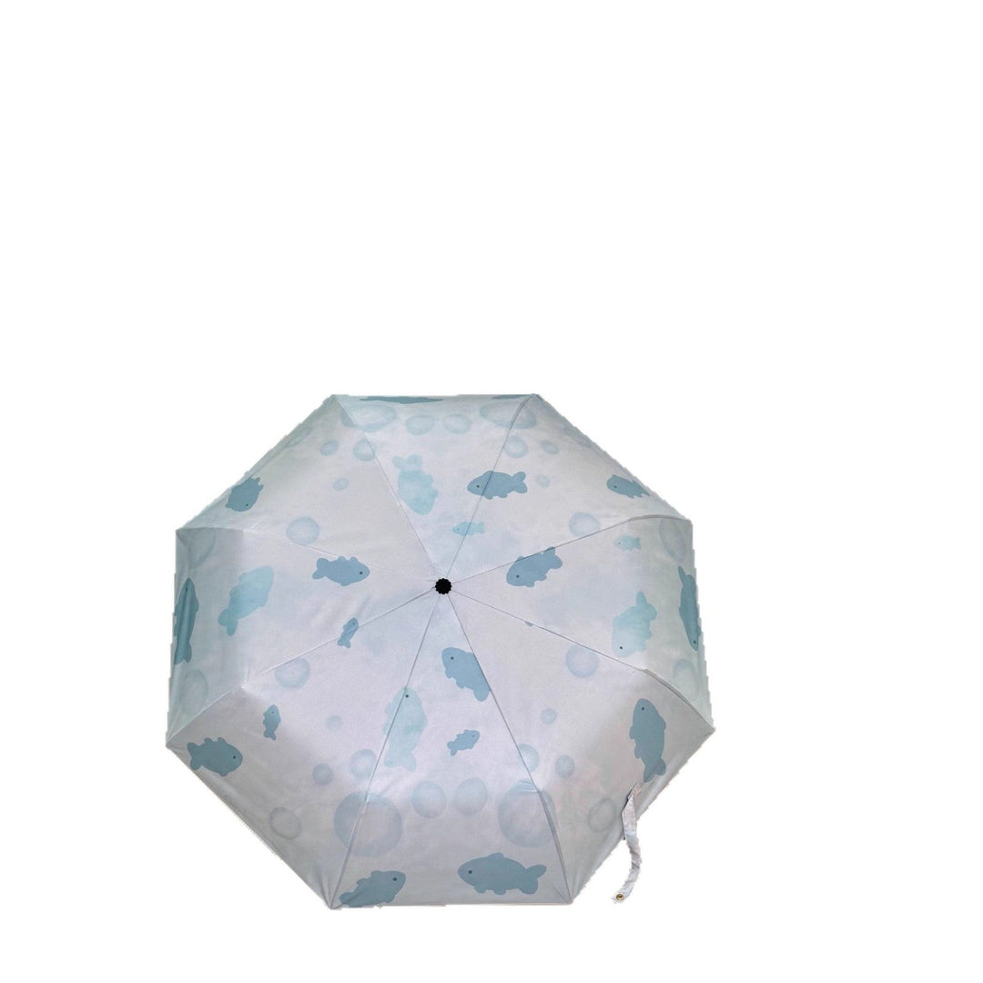 Women's foldable umbrella with unique fish pattern Kalsten