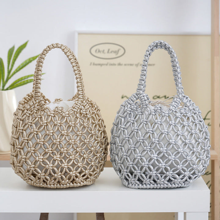 Handcrafted Shopper Bag Made of Fine Macramé Kalsten
