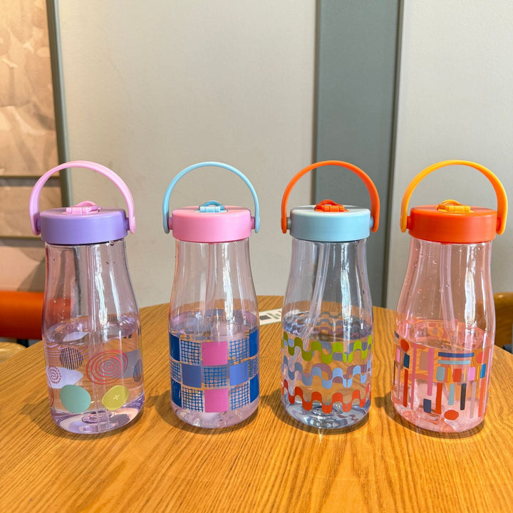 Women's Creative Water Bottle with Silicone Carrying Strap Kalsten