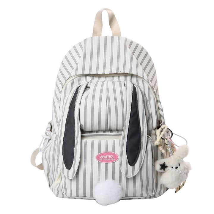 Cute Bunny Ears Striped School Backpack Kalsten