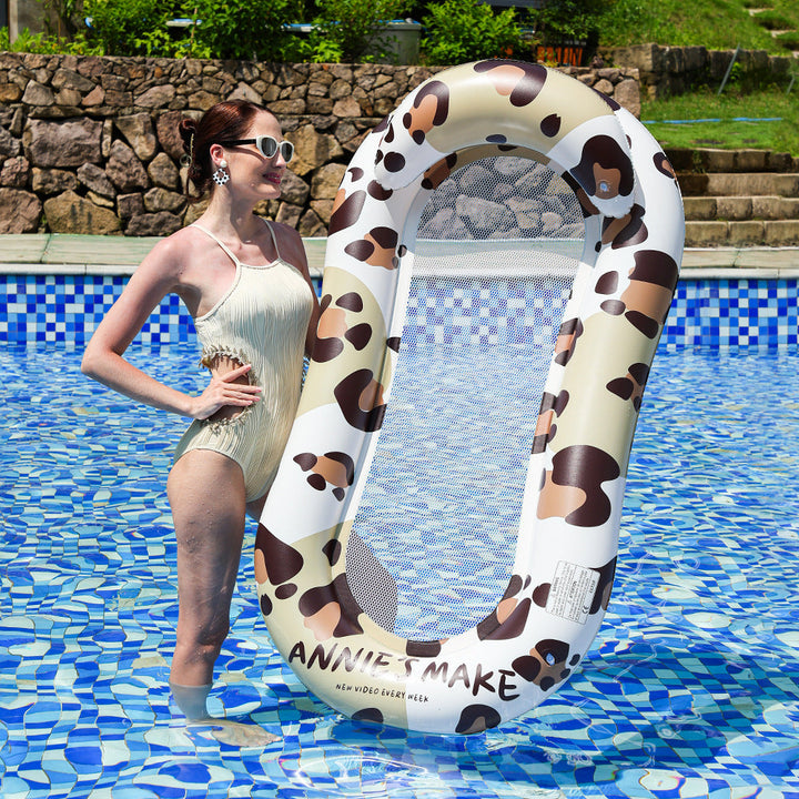 Women Inflatable Luxury Swimming Island with Sun Protection Kalsten