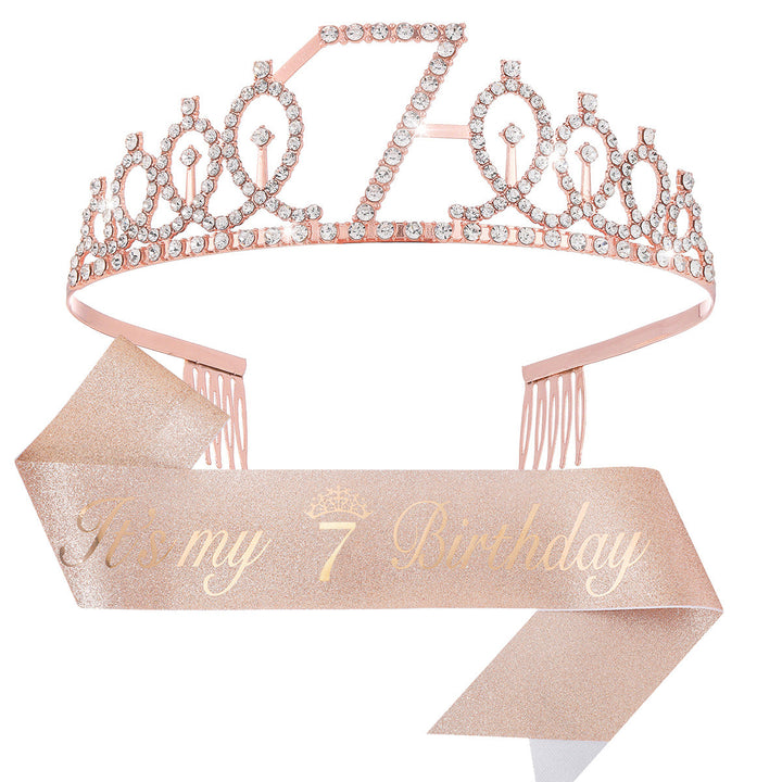 Ladies Crystal Princess Crown with 30 & Fabulous lettering Kalsten