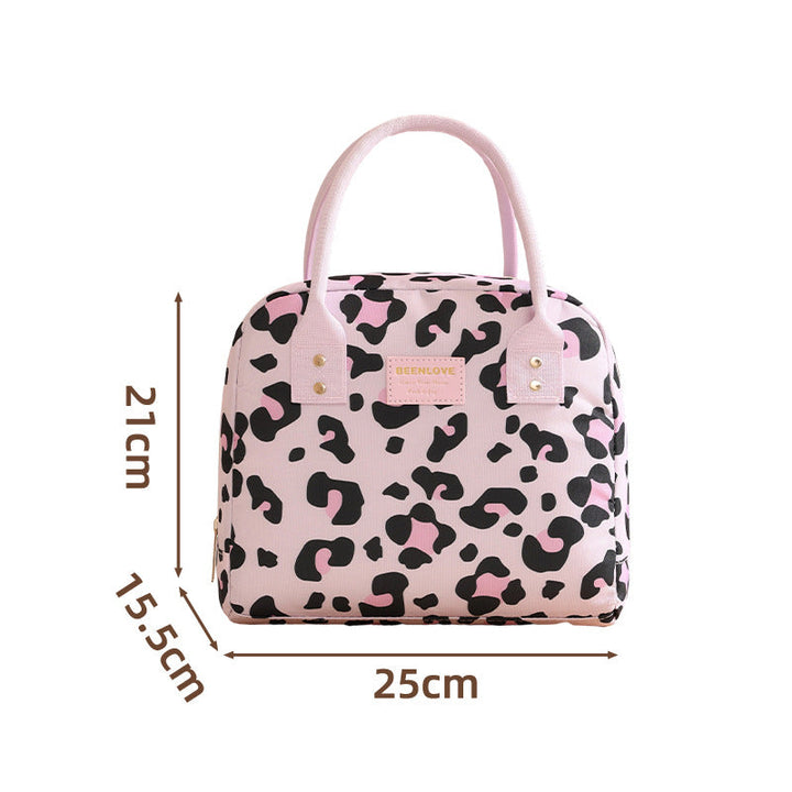 Insulated Leopard Print Lunch Tote Kalsten