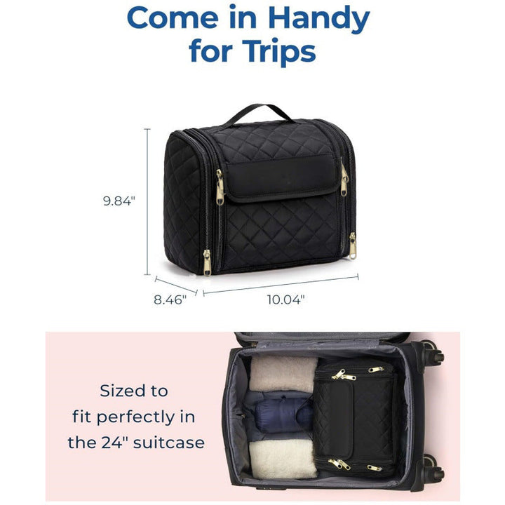 Cosmetic organizer with multiple compartments and practical hanging option Kalsten