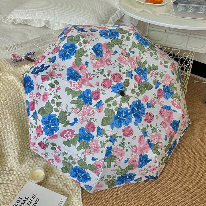 Women's Folding Umbrella with High-Quality Floral Design Kalsten