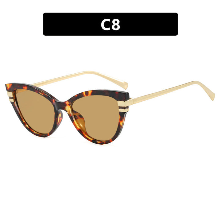 Ladies Cat-Eye Sunglasses with Elegant Metal Accents Kalsten