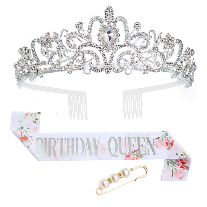 Women's Festive Crown with Elegant Sash Kalsten