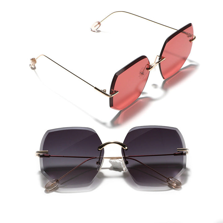 Women’s geometric sunglasses with high-quality gold frame Kalsten