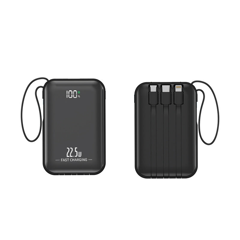 Portable power bank with fast charging and integrated cable system Kalsten