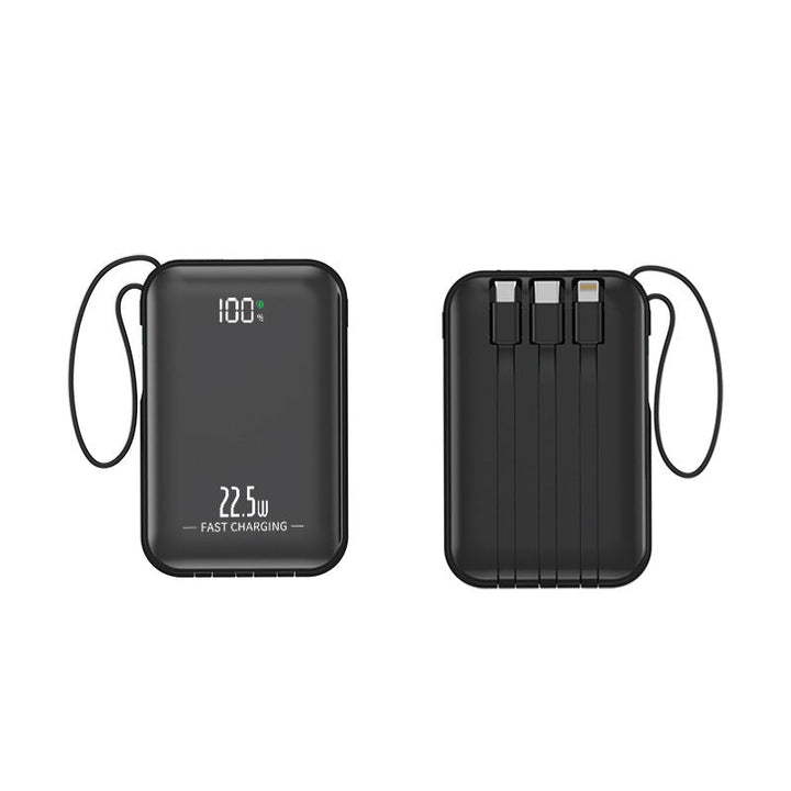 Portable power bank with fast charging and integrated cable system Kalsten