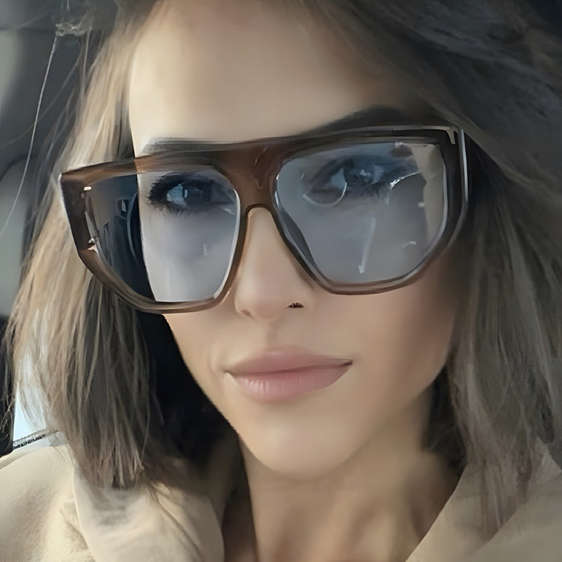 Women's fashionable oversized sunglasses with innovative Kalsten frame