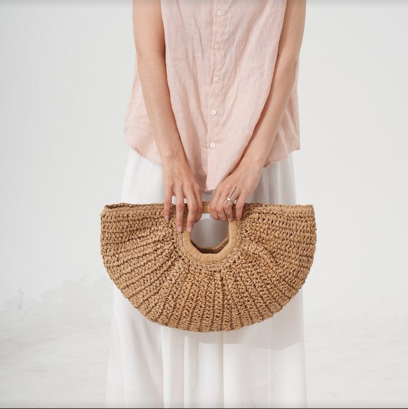 Designer Bast handbag with unique cut Kalsten