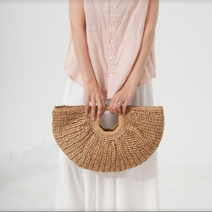 Designer Bast handbag with unique cut Kalsten