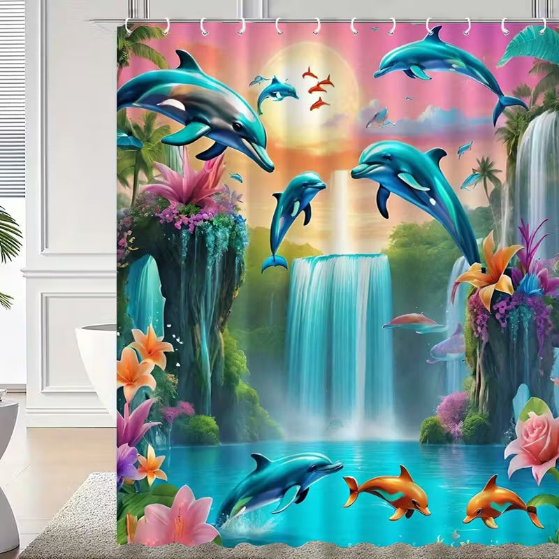 Coastal Scene Shower Curtain Kalsten