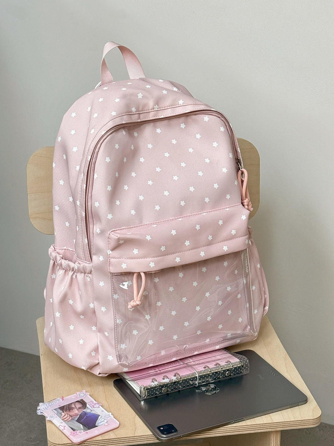 Fashionable Clear Panel School Backpack