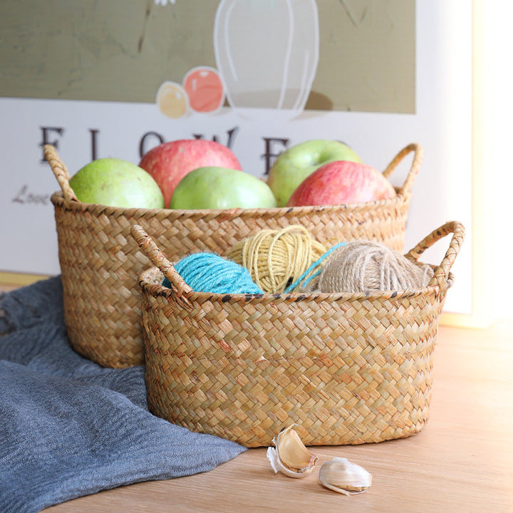 Unisex Braided Storage Basket with Ergonomic Handles Kalsten