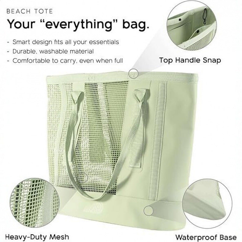 Spacious beach bag with breathable mesh area Kalsten