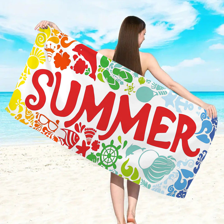 large beach towel with colorful butterfly design Kalsten