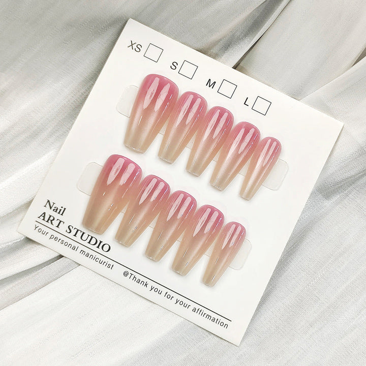 Artificial nail tips with shimmering design Kalsten