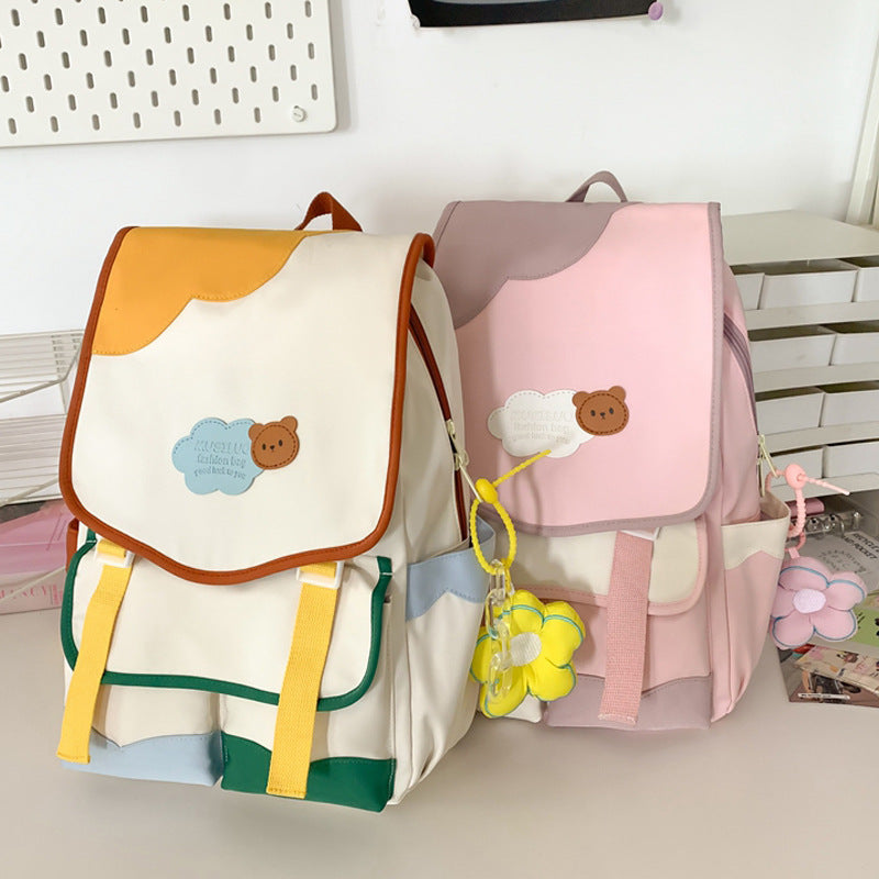 Casual Floral Accent School Backpack Kalsten