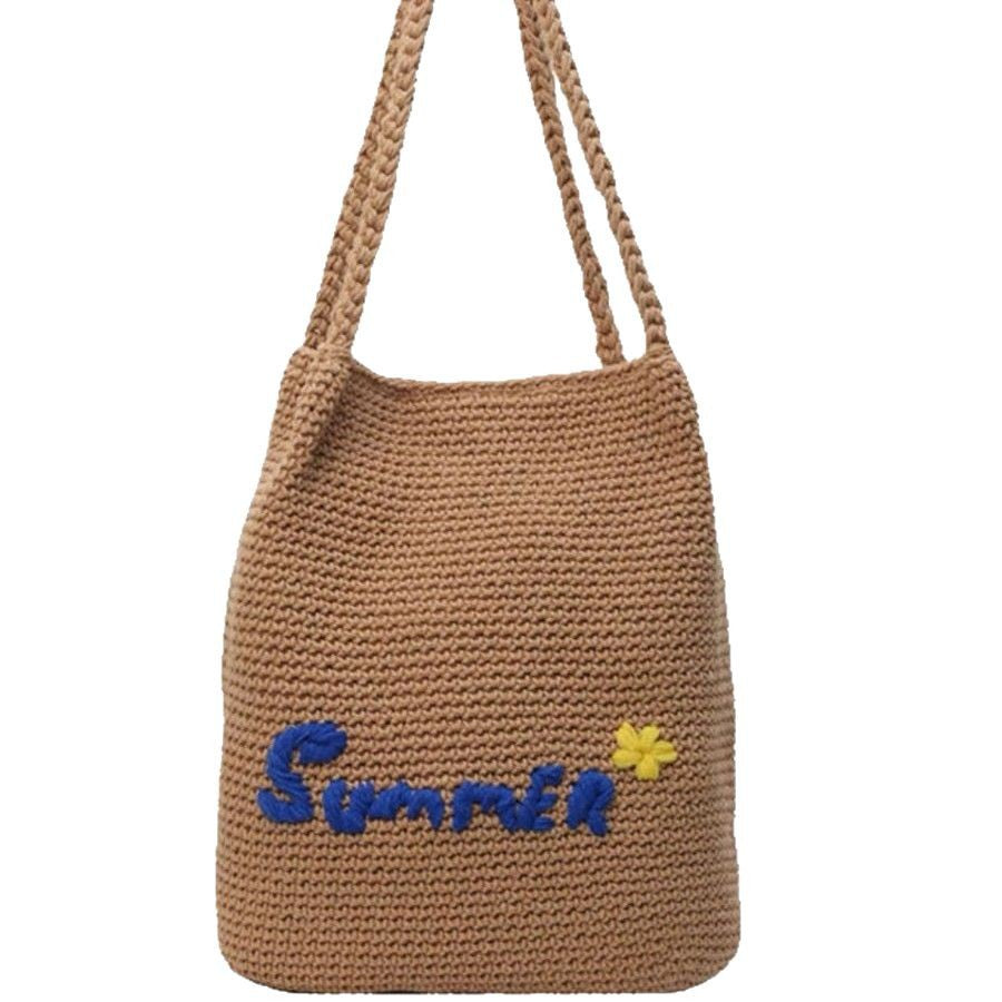 Handcrafted cotton bag with cheerful summer motif Kalsten