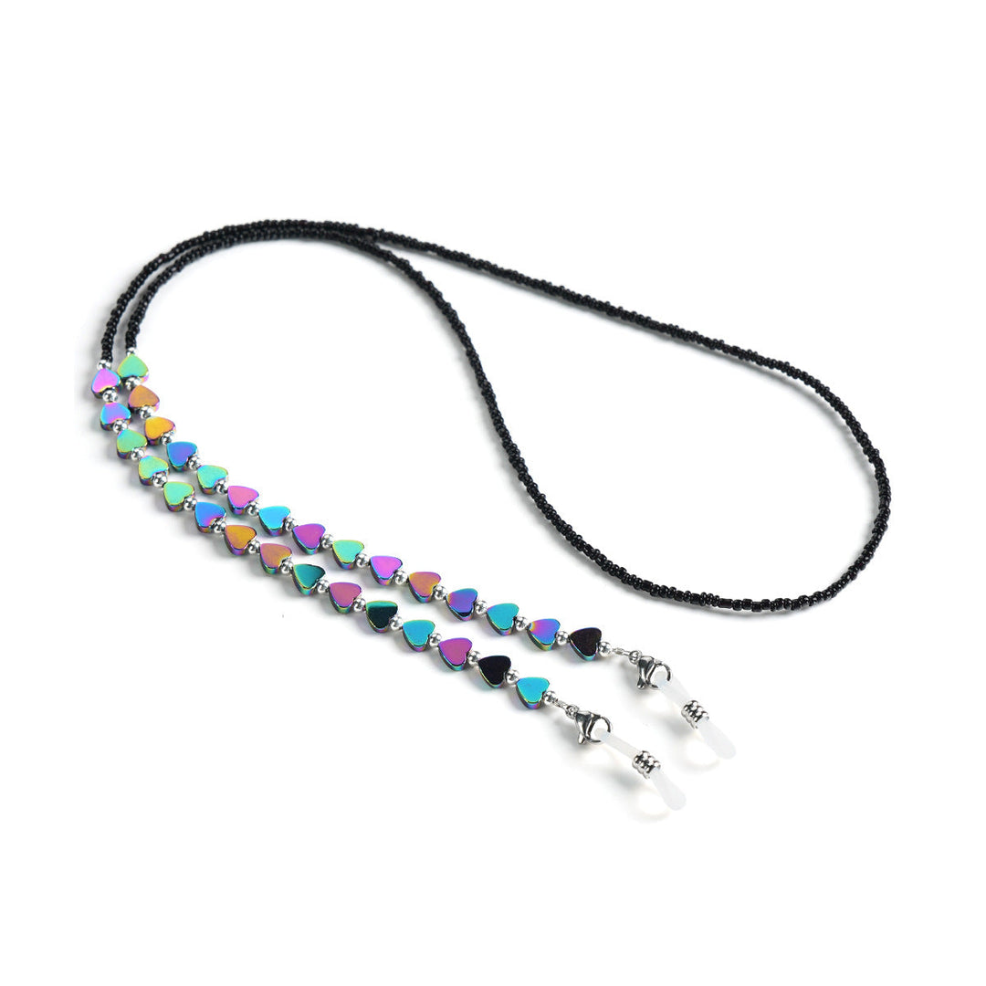 Heart-Shaped Beaded Eyewear Chain Kalsten