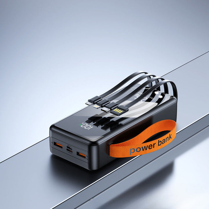 Multifunctional power bank with integrated charging cables and digital display Kalsten