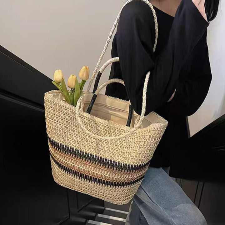 Handmade basket bag with modern patterns Kalsten