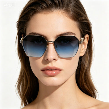 Ladies elegant sunglasses in modern octagon design Kalsten
