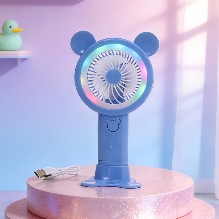 Women's Portable Hand Fan in Cheerful Bear Design Kalsten