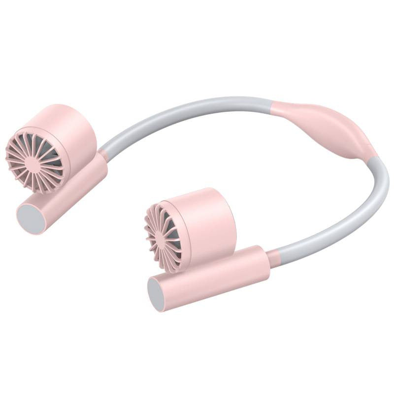 Cooling hands-free dual-head wearable neck fan with adjustable tilt silent brushless motors Kalsten