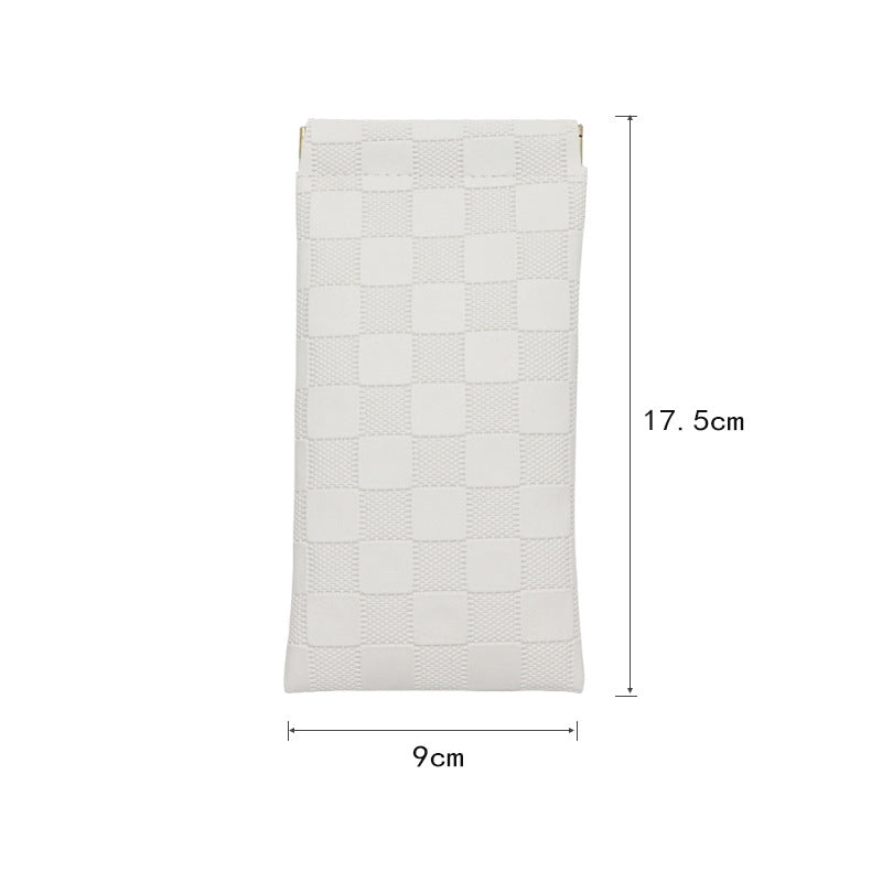 Fashionable Checkered Pouch Kalsten