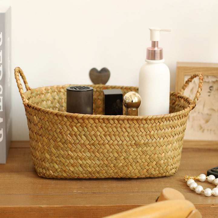 Unisex Handwoven Storage Basket with Ergonomic Handles Kalsten