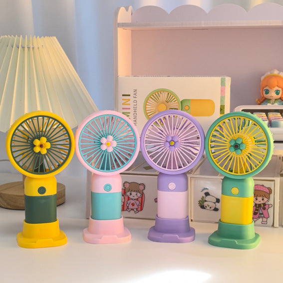 Ladies Portable Handheld Fan with Creative Flower Design Kalsten