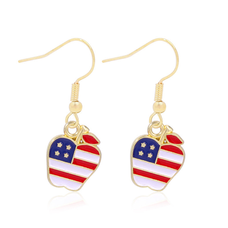 Women's long multi-layer star drop earrings with crystal embellishments and rhodium-plated alloy Kalsten