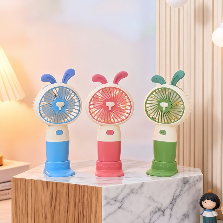 Ladies Portable Hand Fan with Cute Rabbit Design Kalsten