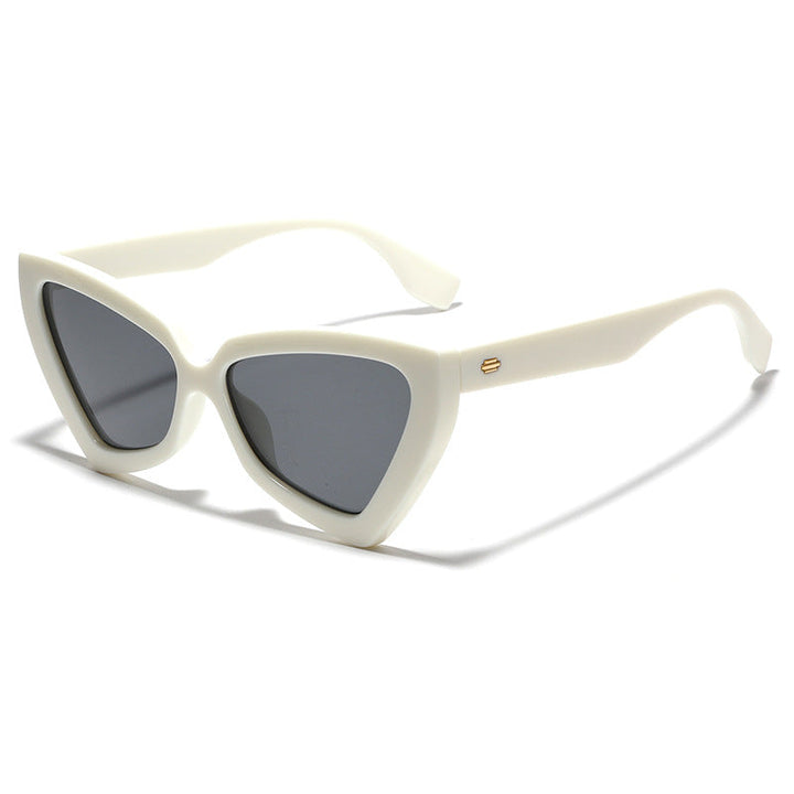 Women's Cat-Eye Sunglasses with Mirrored Lenses and Sturdy Frame Kalsten