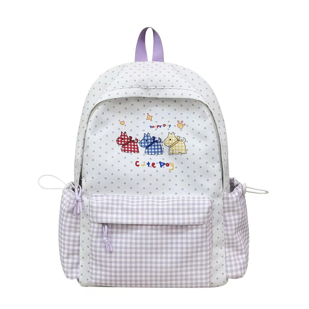 Playful Dog Illustration Backpack Kalsten