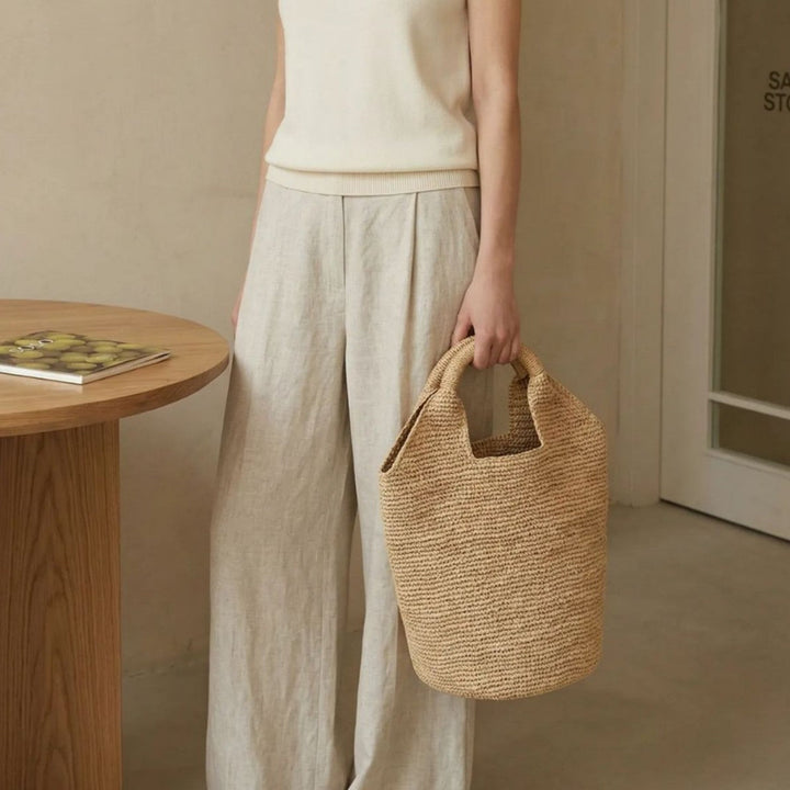 Handcrafted straw bag Kalsten