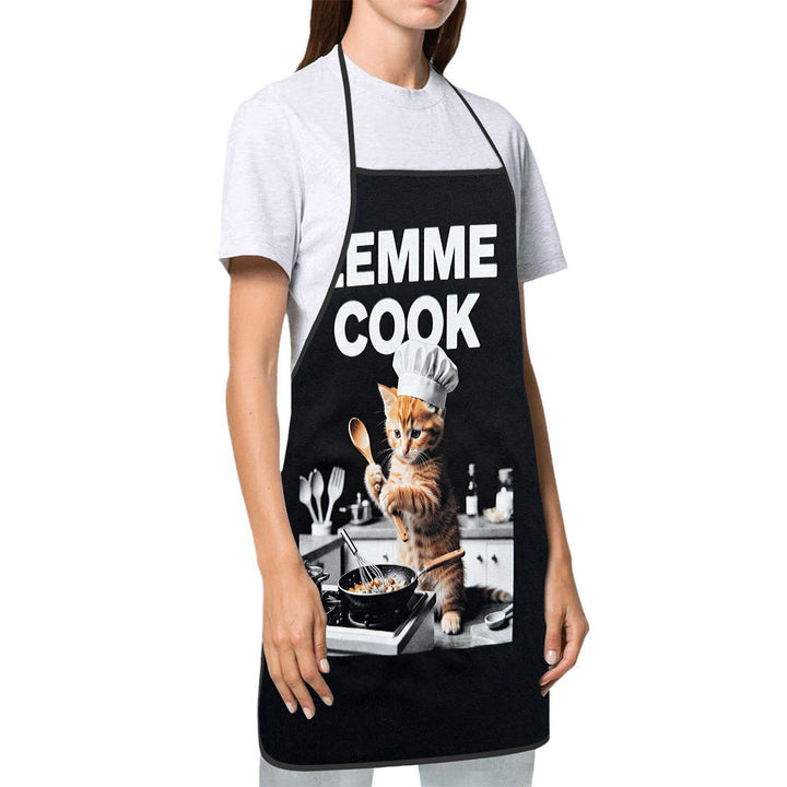Dog Lover Full-Coverage Kitchen Apron With Adjustable Neck Strap And Waterproof Polyester Shell